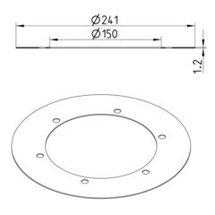 Line drawing of an other product from the series Sealing ring-Drains.